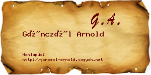 Gönczöl Arnold névjegykártya