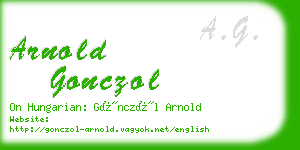 arnold gonczol business card